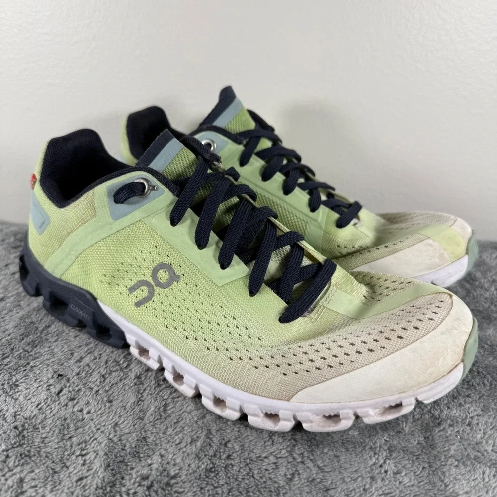On Running Cloudflow 3.0 Shoes Womens 7 Meadow White Green Navy